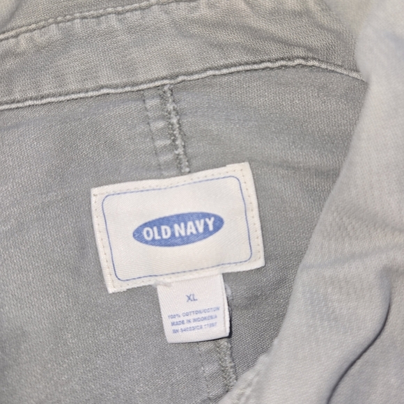 Women's Green Military Style Utility Jacket Old Navy Size XL Y2K - Picture 3 of 10